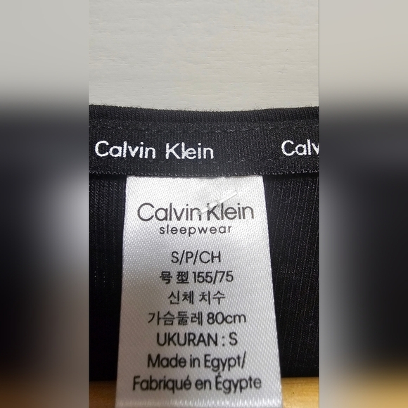 Calvin Klein Nightshirt Lounge Wear Black Viscose Polyester size S - Picture 7 of 7